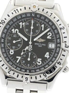 BREITLING Chronomat Longitude A20048 GMT black Dial Automatic Men's Watch_935242
